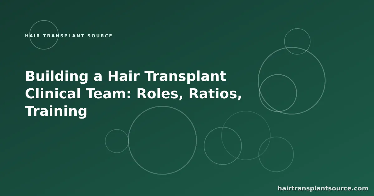 Hair transplant surgical team operating around a single patient case