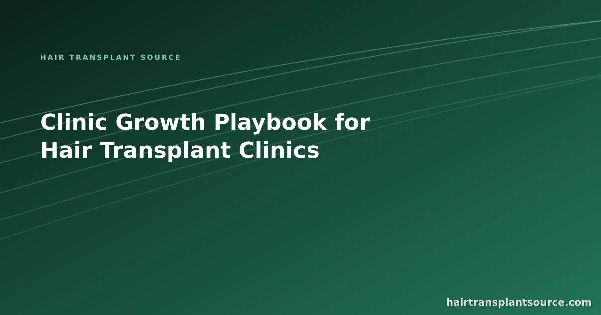 Hair transplant clinic operations dashboard with patient flow metrics