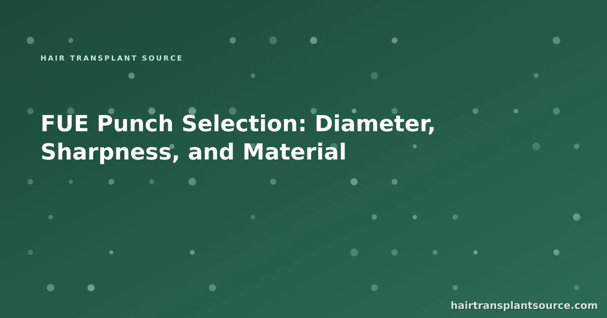 FUE punches of different diameters laid out for selection