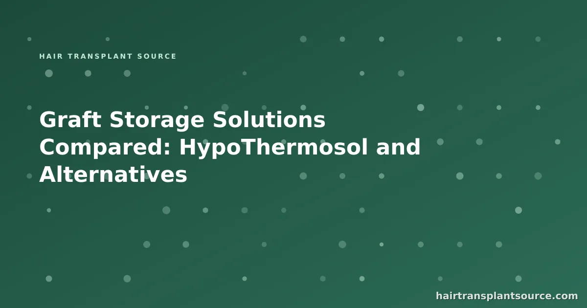 Hair transplant graft storage containers with chilled holding solution