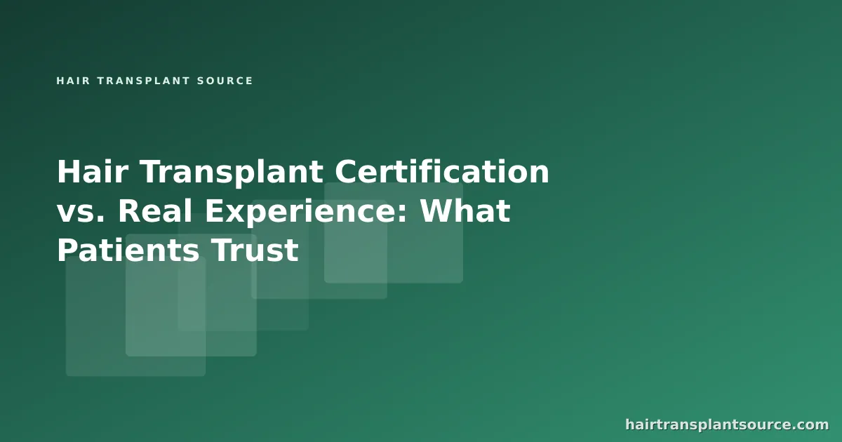 Hair transplant doctor reviewing case portfolio against credential documentation