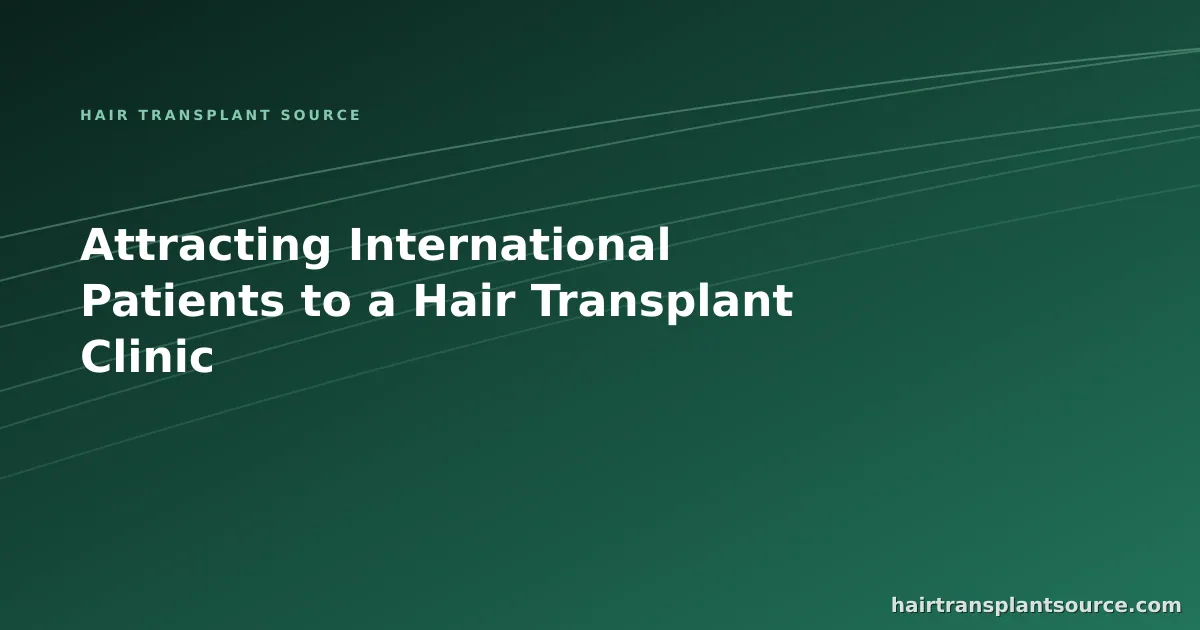 International patient journey planning at a hair transplant clinic with language and logistics coordination